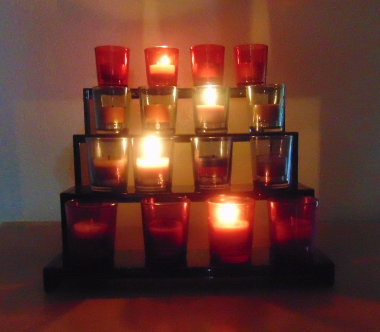Catholic candle stand
